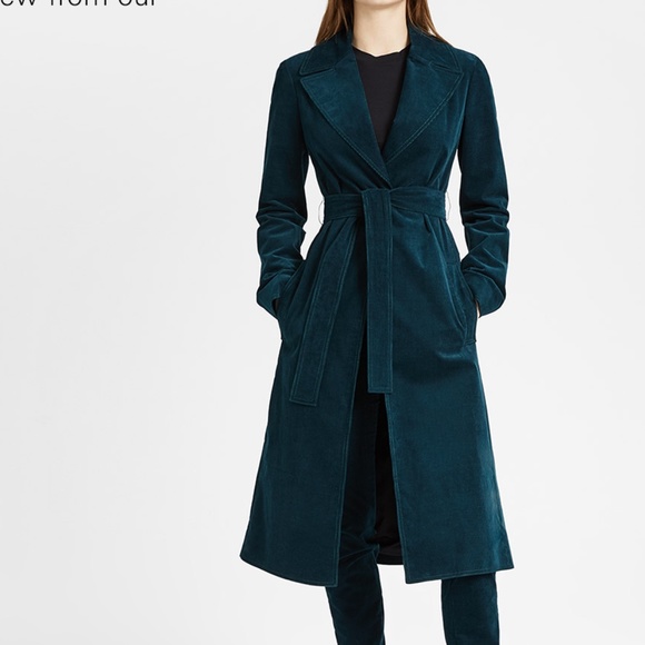 Theory Oslo Corduroy Trench Coat, L